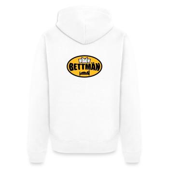 Bettmän | BettMan - Veste à capuche bio Premium Unisexe - blanc - Dos - Thijin (182cm)