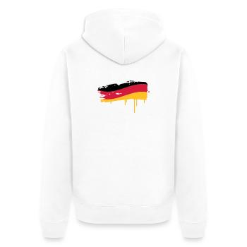 Allemagne flag peint avec un coup de pinceau - Veste à capuche bio Premium Unisexe - blanc - Dos - Thijin (182cm)
