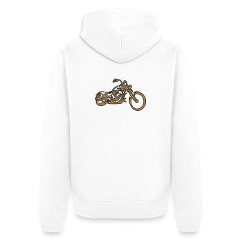 Custom – Chopper Gold Edition - Unisex Premium Organic Zip Hoodie - white - Back - Thijin (182cm)