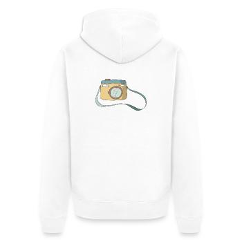 Appareil photo - Veste à capuche bio Premium Unisexe - blanc - Dos - Thijin (182cm)
