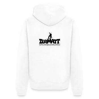 Zermatt Snowboarding - Veste à capuche bio Premium Unisexe - blanc - Dos - Thijin (182cm)