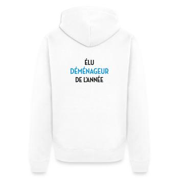 Déménageur / Déménagement / Déménager / Camion - Veste à capuche bio Premium Unisexe - blanc - Dos - Thijin (182cm)