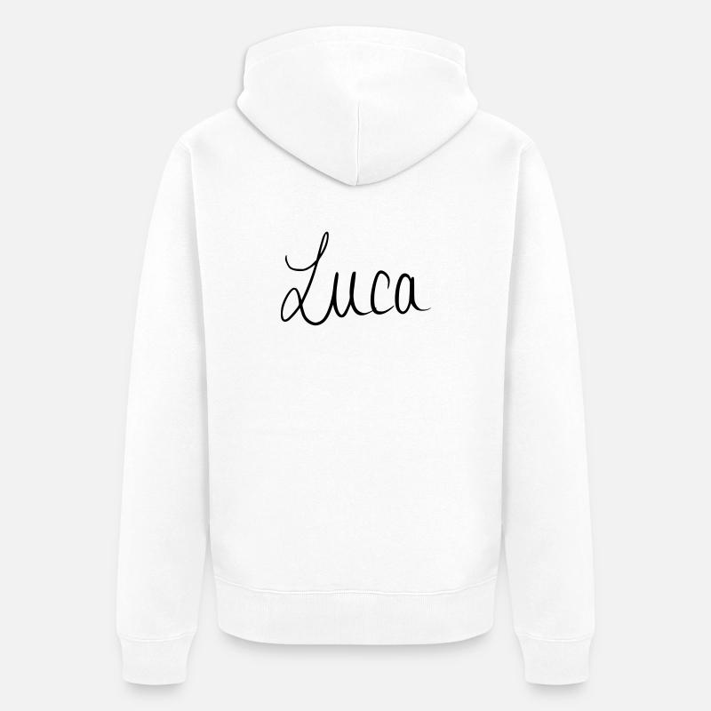 Luca - Veste à capuche bio Premium Unisexe - blanc