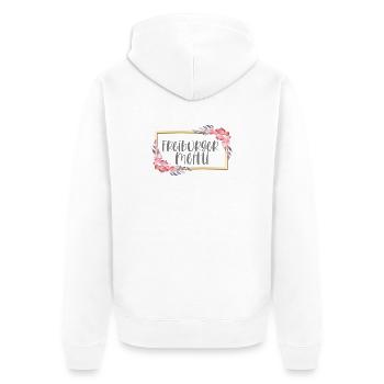 Schweiz Freiburg Mädchen Heimat Geschenk - Unisex Premium Bio Zip Hoodie - Weiß - Hinten - Thijin (182cm)