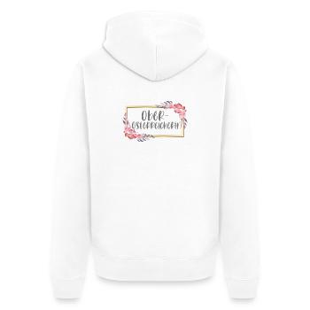 Oberösterreicherin Heimat Mädchen Geschenk - Unisex Premium Bio Zip Hoodie - Weiß - Hinten - Thijin (182cm)