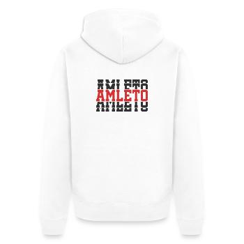 t-shirt Amleto t-shirt gift idea stacked text - Unisex Premium Organic Zip Hoodie - white - Back - Thijin (182cm)