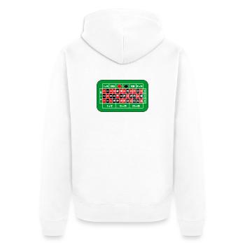 Table Casino - Veste à capuche bio Premium Unisexe - blanc - Dos - Thijin (182cm)