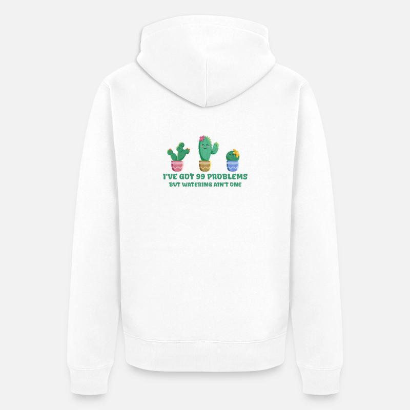 Cactus mignon sans problèmes - Veste à capuche bio Premium Unisexe - blanc