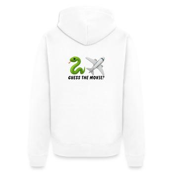 Errate den Film Lustig Humorvoll - Unisex Premium Bio Zip Hoodie - Weiß - Hinten - Thijin (182cm)