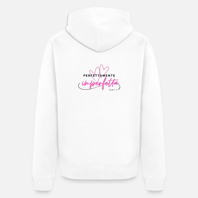 Perfettamente_Imperfetta - Veste à capuche bio Premium Unisexe - blanc