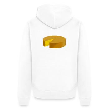 Cheese cut - Unisex Premium Organic Zip Hoodie - white - Back - Thijin (182cm)