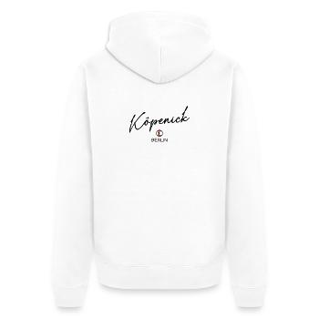 Köpenick - Drapeau de Berlin - Ours de Berlin - Veste à capuche bio Premium Unisexe - blanc - Dos - Thijin (182cm)