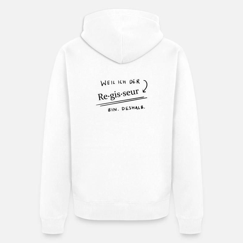 Parce que... Je suis le directeur 2 - Veste à capuche bio Premium Unisexe - blanc