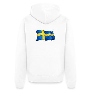 Drapeau de la Suède - Veste à capuche bio Premium Unisexe - blanc - Dos - Thijin (182cm)