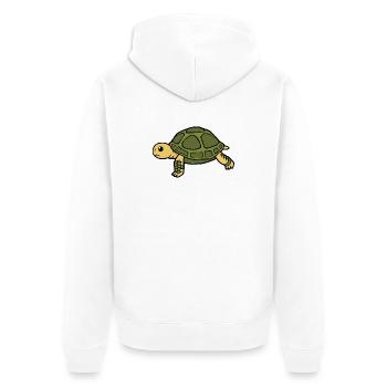 Turtle Turtles - Unisex Premium Organic Zip Hoodie - white - Back - Thijin (182cm)