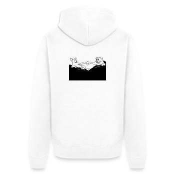 The Creation of Dogs Michelangelo - Unisex Premium Organic Zip Hoodie - white - Back - Thijin (182cm)