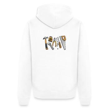Tool illustration for craftsmen - Unisex Premium Organic Zip Hoodie - white - Back - Thijin (182cm)