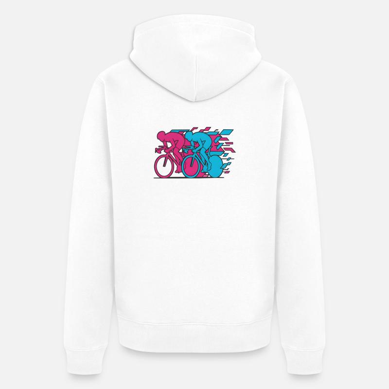 Vélo de route Cyclisme - Veste à capuche bio Premium Unisexe - blanc