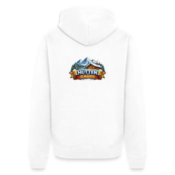 Hüttengaudi Holzhaus, Winterland - Veste à capuche bio Premium Unisexe - blanc - Dos - Thijin (182cm)