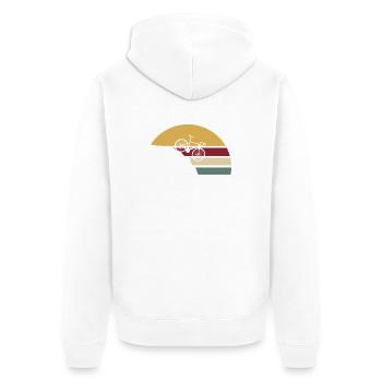 Bicycle Retro Downhill - Unisex Premium Organic Zip Hoodie - white - Back - Thijin (182cm)