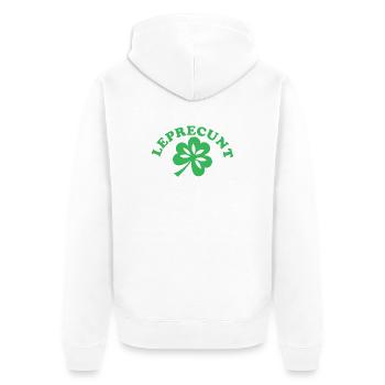 Lustiger irischer sarkastischer St. Patrick's Day - Unisex Premium Bio Zip Hoodie - Weiß - Hinten - Thijin (182cm)