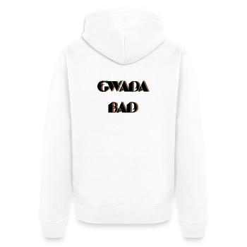 gwada_bad - Unisex Premium Bio Zip Hoodie - Weiß - Hinten - Thijin (182cm)