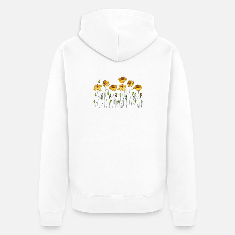 Fleur - Veste à capuche bio Premium Unisexe - blanc