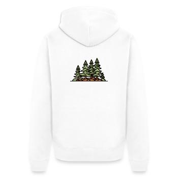 Wald Bäume - Unisex Premium Bio Zip Hoodie - Weiß - Hinten - Thijin (182cm)
