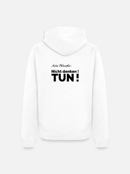 Philosophie - Unisex Premium Bio Zip Hoodie - Weiß