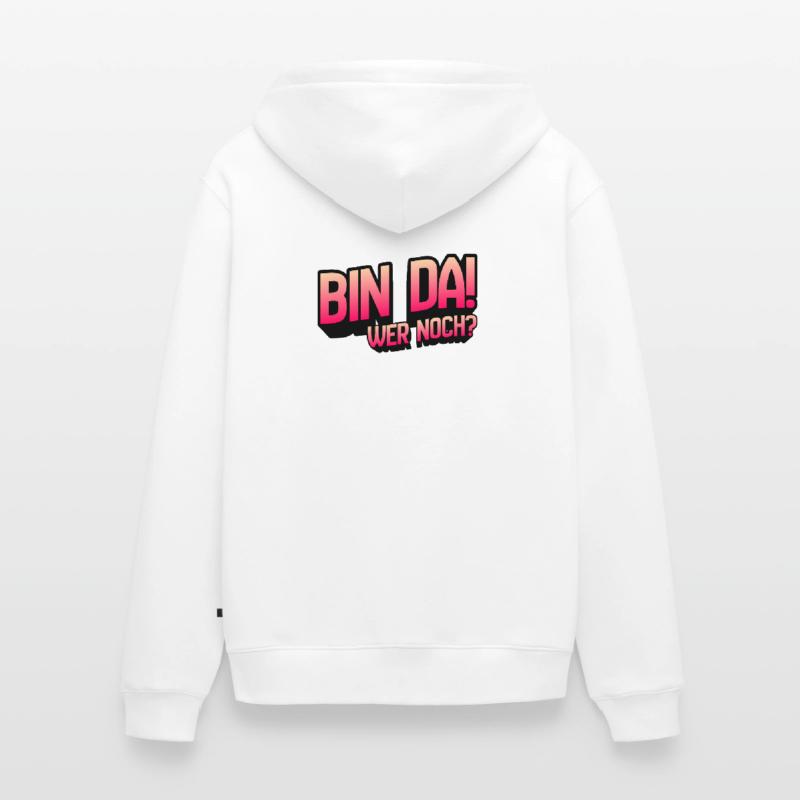 Bin Da Wer Noch Gradient Unisex Premium Bio Zip Hoodie