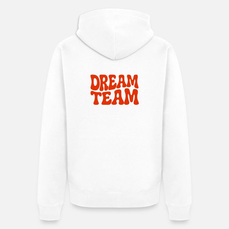 Équipe de rêve - Veste à capuche bio Premium Unisexe - blanc