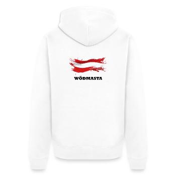 Österreich Wödmasta - Unisex Premium Bio Zip Hoodie - Weiß - Hinten - Thijin (182cm)