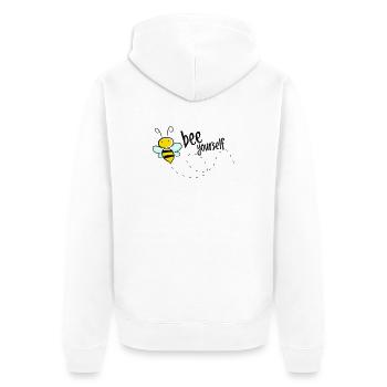 S’il te reste toi-même, abeille qui dit T-shirt - Veste à capuche bio Premium Unisexe - blanc - Dos - Thijin (182cm)
