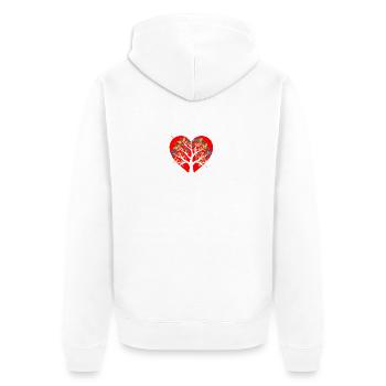 Social Worker Quote Hard Worker Social Work - Unisex Premium Bio Zip Hoodie - Weiß - Hinten - Thijin (182cm)