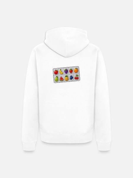 Happy Fruits - Unisex Premium Bio Zip Hoodie - Weiß
