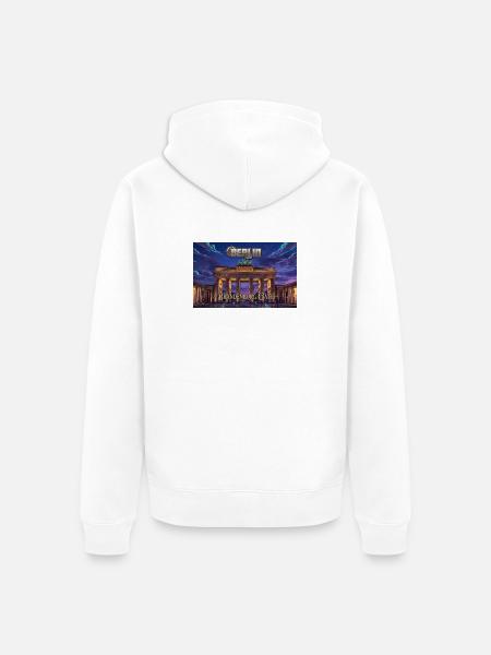 Brandenburger Tor - Unisex Premium Bio Zip Hoodie - Weiß