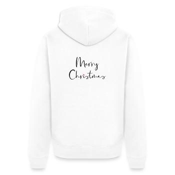 Merry Christmas Stern Geschenk Weihnachten - Unisex Premium Bio Zip Hoodie - Weiß - Hinten - Thijin (182cm)