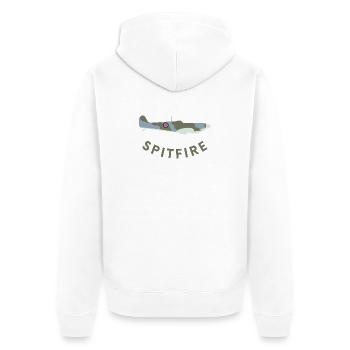 Spitfire fighter plane - Unisex Premium Organic Zip Hoodie - white - Back - Thijin (182cm)