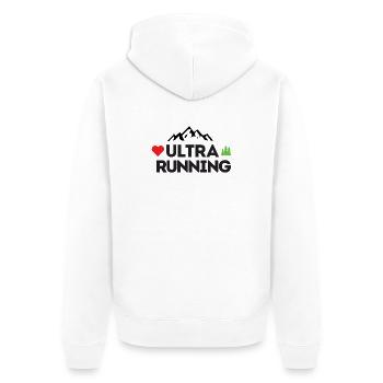 Ultra Running – Mon amour - Veste à capuche bio Premium Unisexe - blanc - Dos - Thijin (182cm)