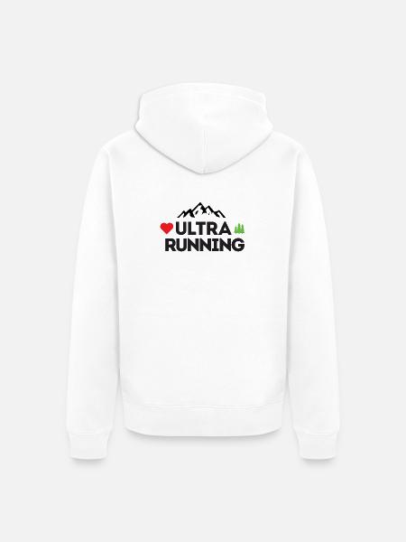 Ultra Running – My Love - Unisex Premium Organic Zip Hoodie - white