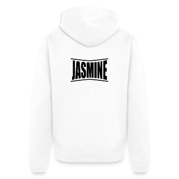 t-shirt Jasmine t-shirt idée cadeau - Veste à capuche bio Premium Unisexe - blanc - Dos - Thijin (182cm)