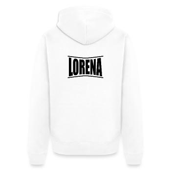 name t-shirt I love Lorraine t-shirt gift idea - Unisex Premium Organic Zip Hoodie - white - Back - Thijin (182cm)