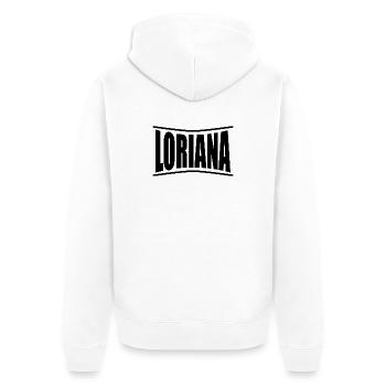 t-shirt Loriana t-shirt idée cadeau t-shirt - Veste à capuche bio Premium Unisexe - blanc - Dos - Thijin (182cm)