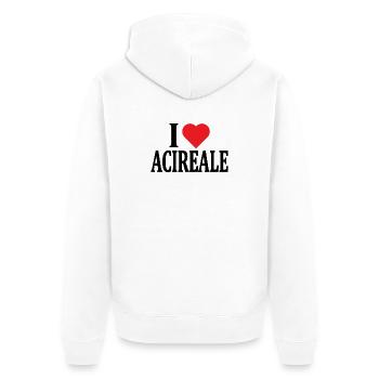 Sicilia t-shirt I love Acireale gift t-shirt - Unisex Premium Organic Zip Hoodie - white - Back - Thijin (182cm)
