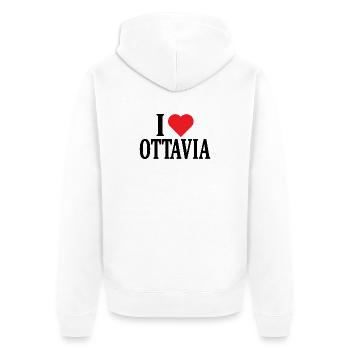 t-shirt I love Ottavia t-shirt gift idea - Unisex Premium Organic Zip Hoodie - white - Back - Thijin (182cm)