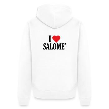 T-Shirt I love Salome T-Shirt Geschenkidee - Unisex Premium Bio Zip Hoodie - Weiß - Hinten - Thijin (182cm)
