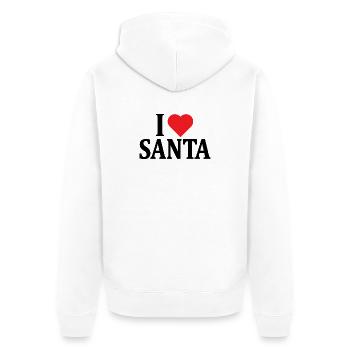 t-shirt j’aime le Père Noël t-shirt idée cadeau - Veste à capuche bio Premium Unisexe - blanc - Dos - Thijin (182cm)