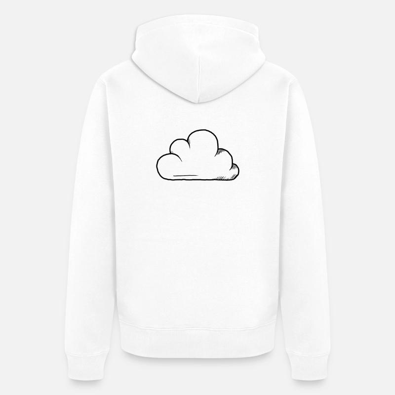 Conception du cloud - Veste à capuche bio Premium Unisexe - blanc