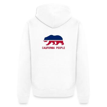 Californiens - Veste à capuche bio Premium Unisexe - blanc - Dos - Thijin (182cm)