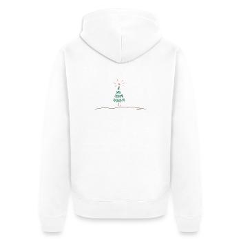 Festive Christmas tree sketch - Unisex Premium Organic Zip Hoodie - white - Back - Thijin (182cm)